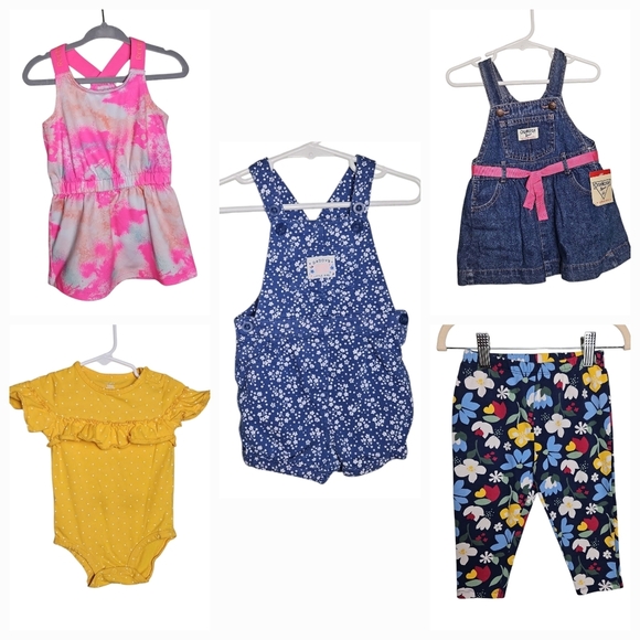 5-Piece Bundle Baby Girl 18 Months Reebox Carter's - Picture 1 of 9